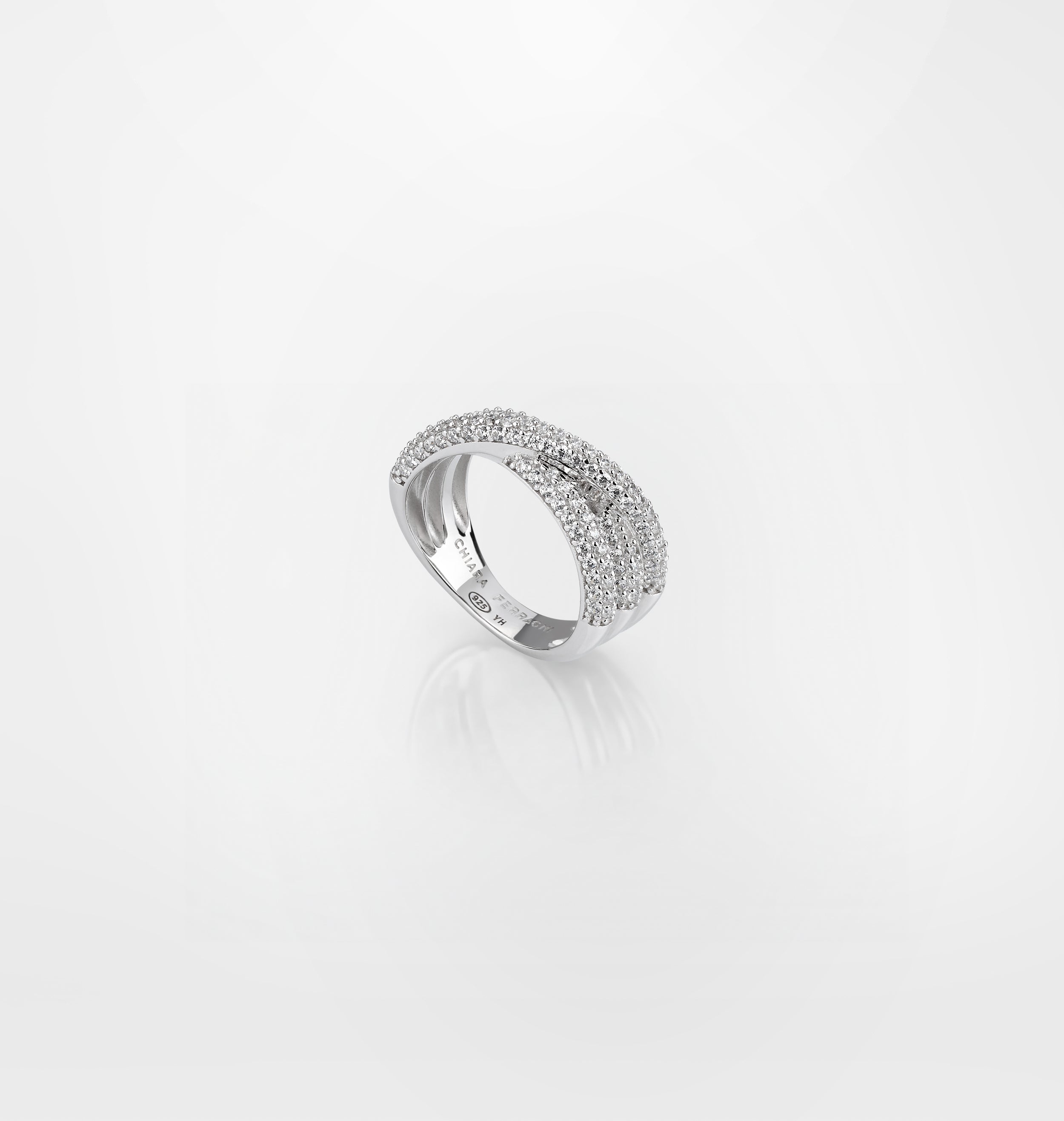 PAVÈ CROSSOVER TRIPLE RING SILVER 925 – Chiara Ferragni Brand