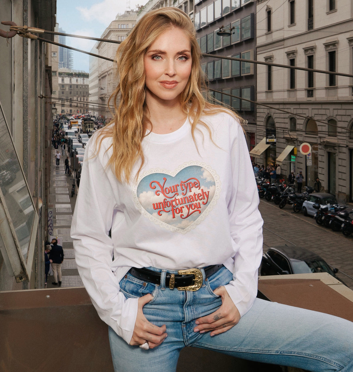 T-SHIRT MANICA LUNGA "YOUR TYPE UNFORTUNATELY FOR YOU"