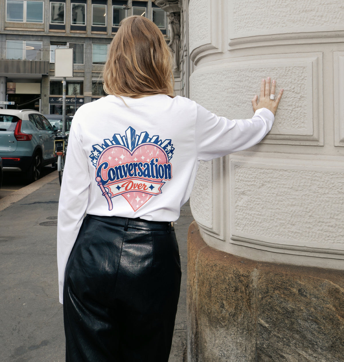 T-SHIRT MANICA LUNGA "CONVERSATION OVER"-thumbmail-4