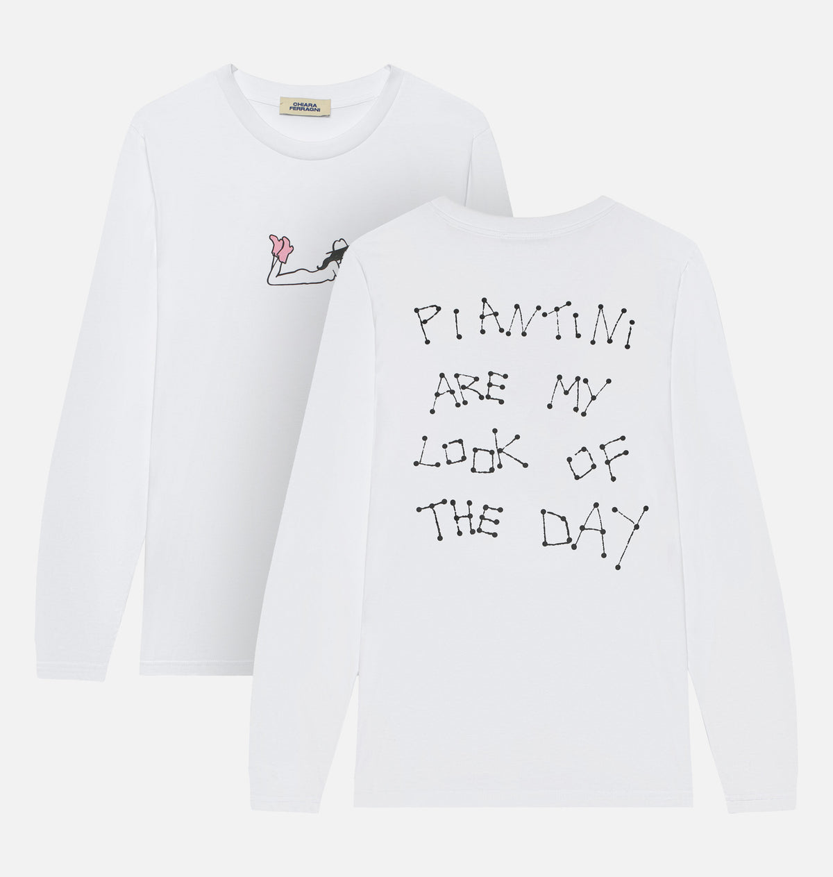 T-SHIRT MANICA LUNGA "PIANTINI ARE MY LOOK OF THE DAY"