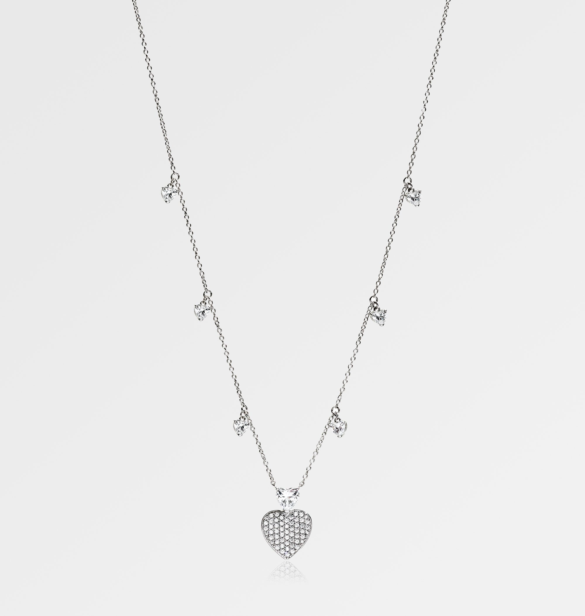 HEARTS NECKLACE SILVER 925