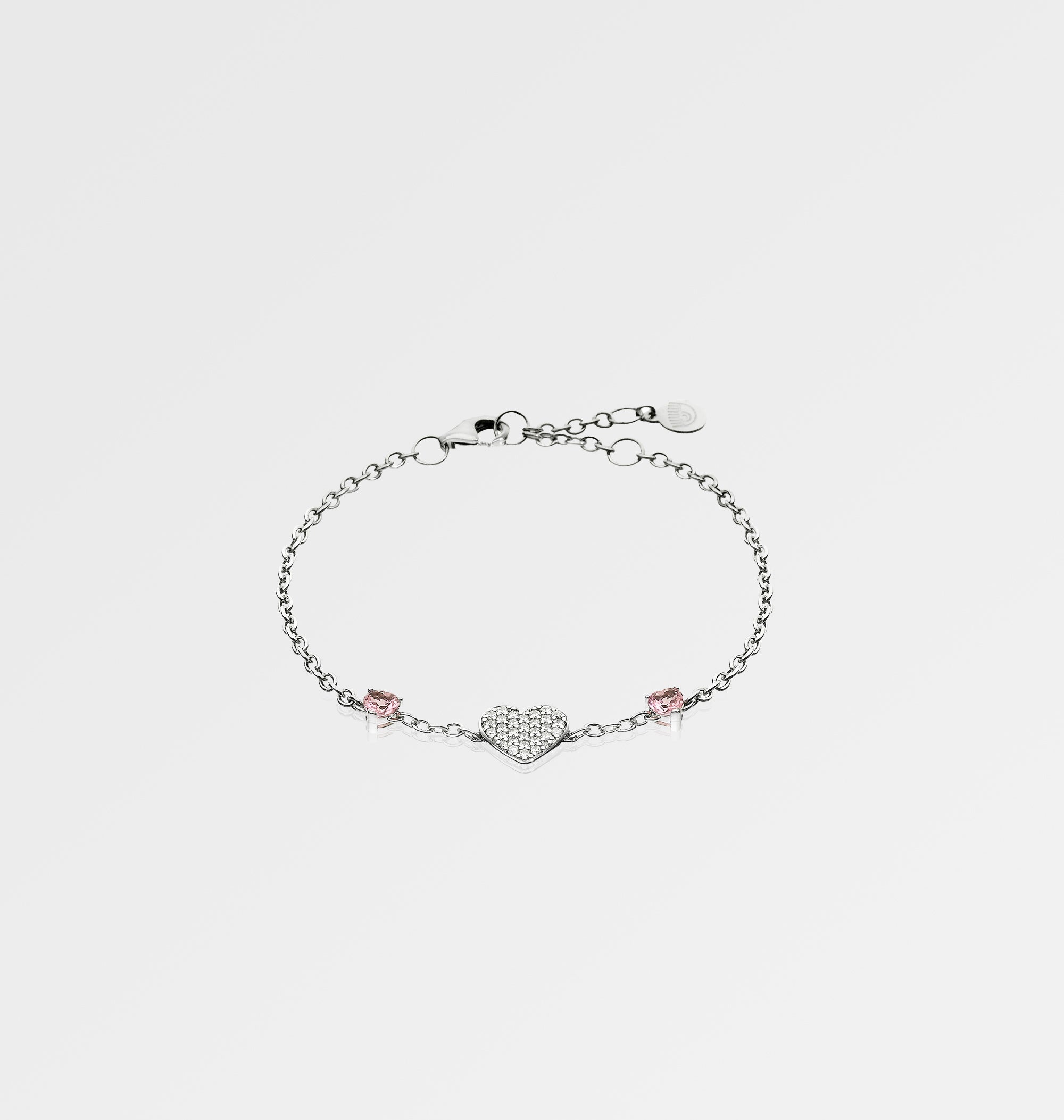 BRACCIALE CUORI ARGENTO 925 PINK