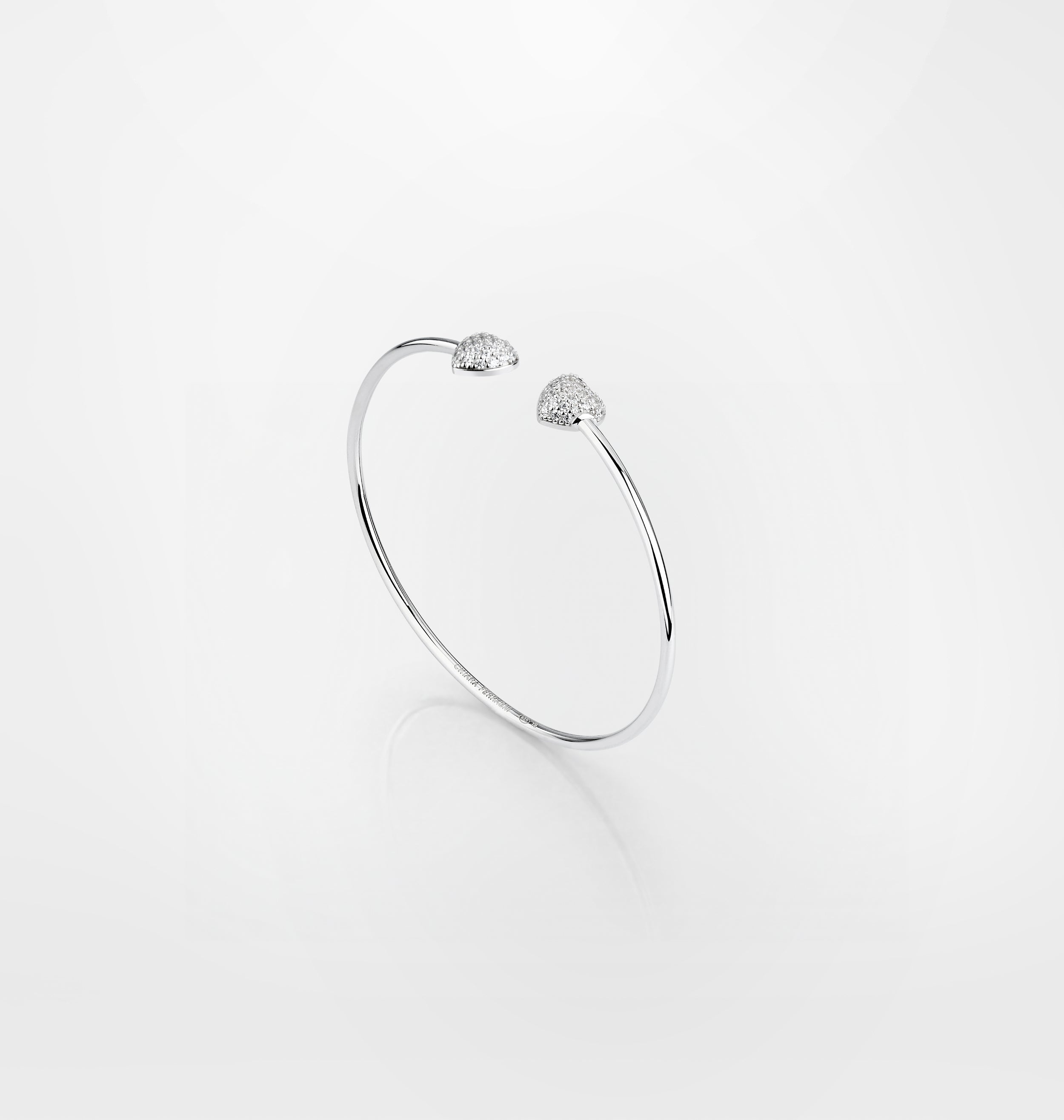 BRACCIALE CON CUORI PAVÈ ARGENTO 925-thumbmail-3