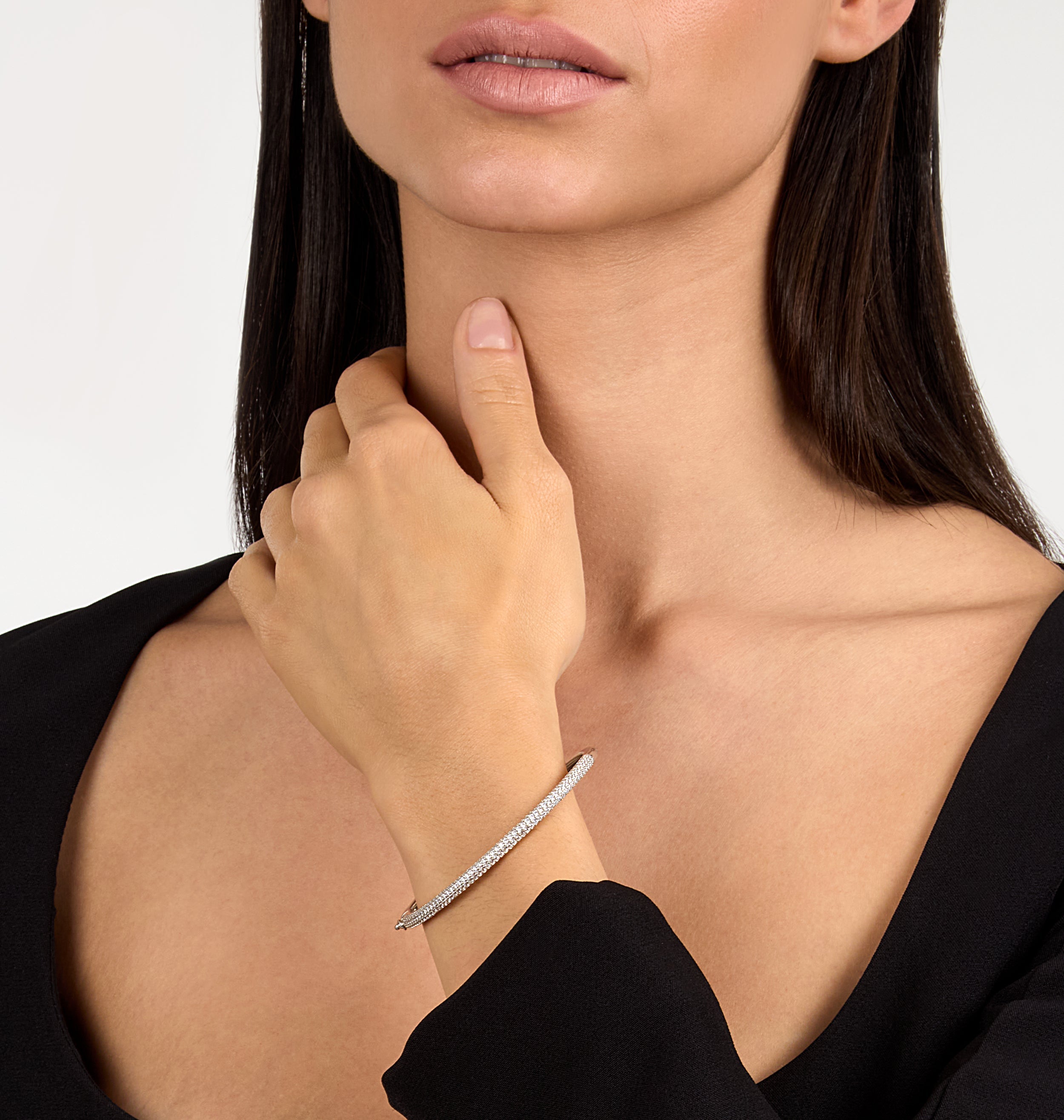 BANGLE PAVÈ ARGENTO 925