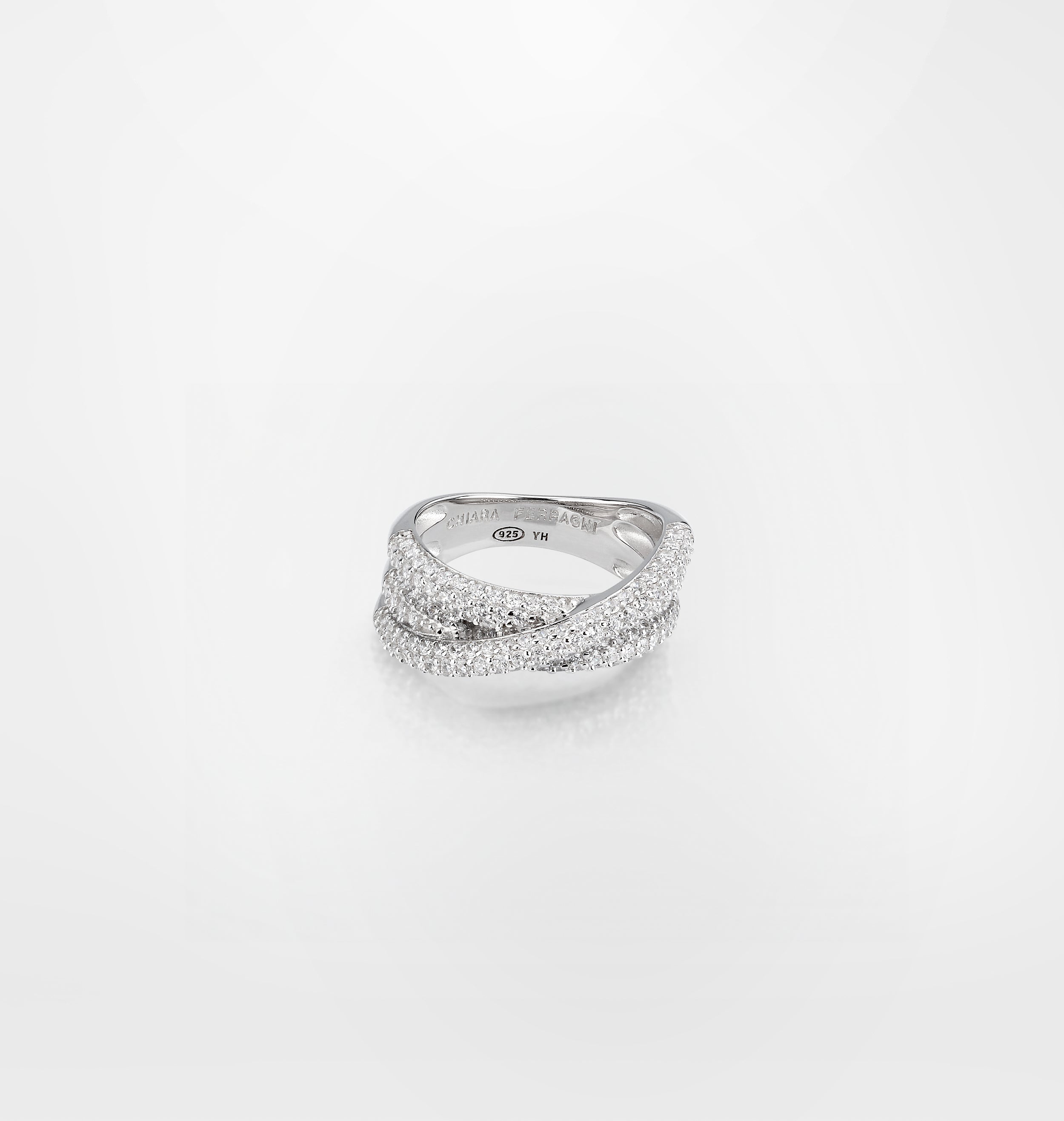 PAVÈ CROSSOVER TRIPLE RING SILVER 925 – Chiara Ferragni Brand
